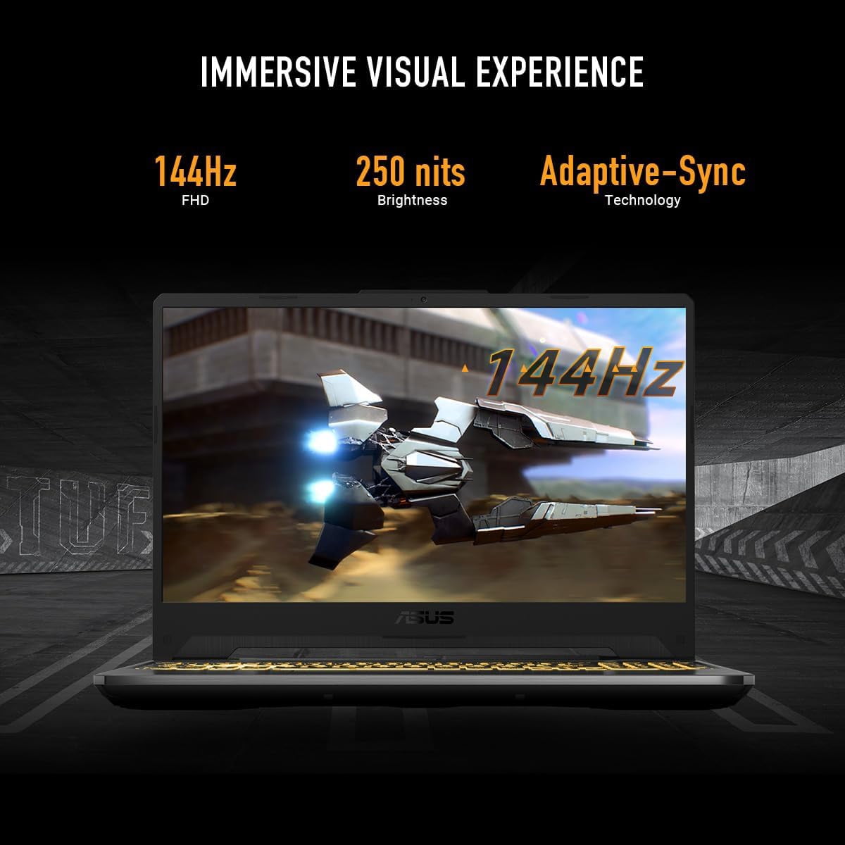 ASUS TUF Gaming A15 FA506NC 15.6" Full HD 144Hz Gaming Laptop, AMD Ryzen 5 7535HS 3.3GHz, 16GB RAM, 512GB SSD, NVIDIA GeForce RTX 3050 4GB, Windows 11 Home, Graphite Black