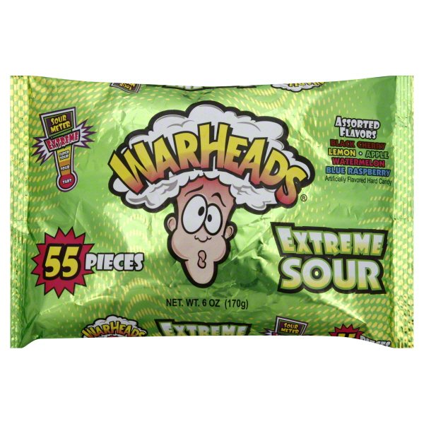 Warheads Extreme Sour Hard Candy, 6 Oz., 55 Count