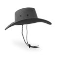 thumbnail image 2 of Cowboy Hat, Sun Hat Faux Felt Leather Suede Travel Cap Western Hat Outdoor Sun Protect Grey, 2 of 7