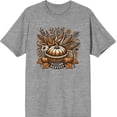 thumbnail image 3 of Autumn Harvest Adult Heather Gray Crew Neck Short Sleeve Tee-Medium, 3 of 4
