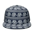 thumbnail image 2 of Ethnic Paisley Flat Brim Hat - Retro Adjustable Snapback Cap with Full Panel Print for Men & Women, 2 of 3