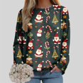 thumbnail image 6 of Futezty Women Christmas Sweatshirts 3D Digital Print Novelty Pullover Tops Funny Santa Xmas Tree Graphic Holiday Outfits, 6 of 7