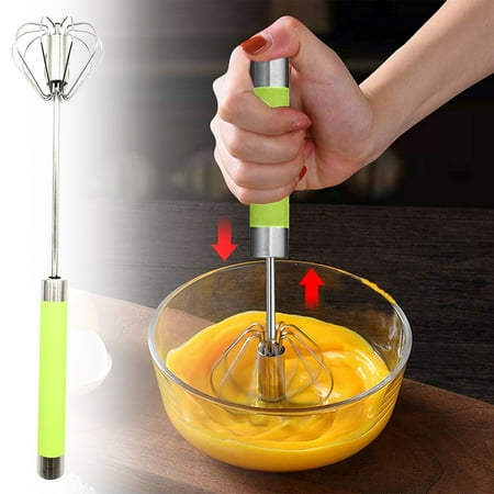 

Mittory Stainless Steel Whisk Hand Push Rotary Whisk Semi-automatic Mixer Stirrer