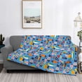 thumbnail image 5 of KLL Cute Flat Fish Print Fleece Throw Blanket, Horizontal Fleece Bedding Cute Soft Blankets Comfy Fleece Flannel Plush Home Decor for Couch & Bed -60"x50", 5 of 9