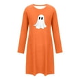 thumbnail image 2 of Hvot&aat Ladies' Halloween Cute Funny Mini Dresses Round Neck Long Sleeve Dress Pajamas Sleep Shirts, 2 of 4