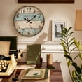 thumbnail image 6 of Wall Battery Operated Silent Non-Ticking, Vintage Round Rustic Clock Decorative for Home kitchen Room Office Bathroom Bedroom(12 Inch) A, 6 of 7