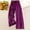 Purple, variant on Oplxuo Women's Shiny Wide Leg Party Pants Drawstring Casual High Waisted Lightweight Loose Palazzo Trousers with Pockets