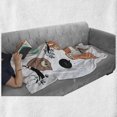 thumbnail image 6 of Animal Soft Flannel Fleece Throw Blanket, Cartoon Style Illustration Tribe of Sloths Smiles Sleeping Lazy does Yoga Words, Cozy Plush for Indoor and Outdoor Use, 50" x 70", Multicolor, by Ambesonne, 6 of 6
