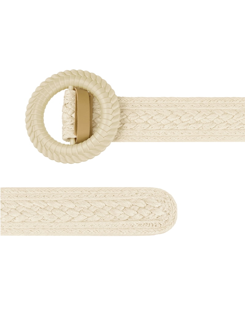 Boho Circle Buckle Woven Belt Women main image 4