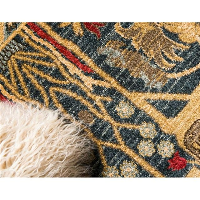 Unique Loom 3137376 2 ft. 7 in. x 6 ft. 7 in. Marwan Sahand Runner Rug, Navy Blue