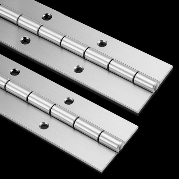 Heavy Duty Piano Hinge 2 Pieces 2" X 20" Stainless Steel Continuous Hinges with Screws