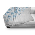 thumbnail image 3 of Vintage Blue Soft Flannel Fleece Blanket, Diagonally Flying Flock of Butterflies Swallowtail and Birdwings, Cozy Plush for Indoor and Outdoor Use, 50" x 70", Baby Blue and Azure Blue, by Ambesonne, 3 of 6