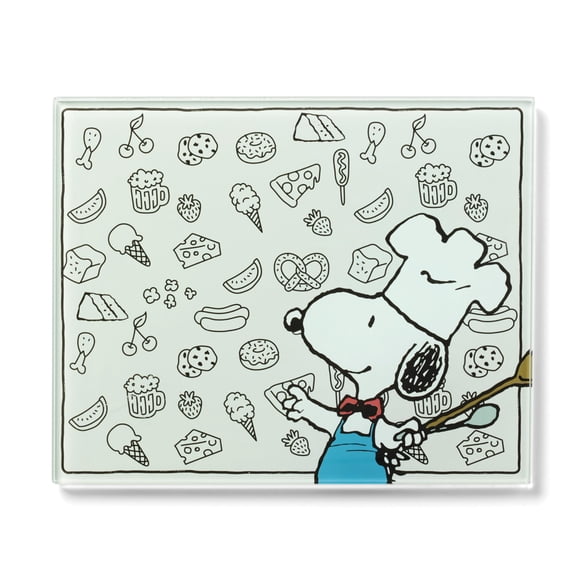 Tabla de cortar de vidrio Lenox 25 cm x 20 cm Chef Snoopy