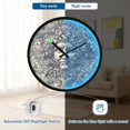 thumbnail image 5 of Indoor 12' Voice-Activated Luminous Decoration Wall Clock With LED Night Light Baroque Elements, 5 of 8