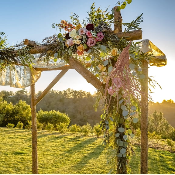 FONDOTIN Wedding Reception Decorations Artificial Hanging Plant Plastic Non-withering Brown 1Pcs