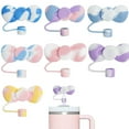 thumbnail image 2 of JWDX Closure Bags and Lids and Boxes Clearance! 3 Pcs Cute Bow Covers Cap Toppers Tips Compatible with 40/30 Oz Tumbler Cups Reusable Cute Silicone Lids Protectors for 0.4 In/10Mm, 2 of 8