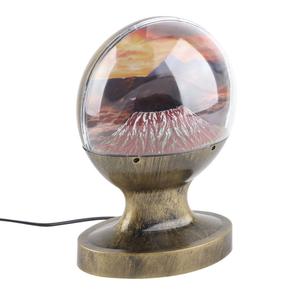 Volcano Landscape Lamp Retro Clear Surface Texture Volcano Lava Lamp Decor Scientific Educational Toy EU Plug 220V