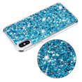 thumbnail image 4 of for iPhone XR Glitter Case, Cute Bling Sparkle Shiny Slim Soft Silicone Reflective Clear TPU Bumper Women Girls Shockproof Protective Phone Case for iPhone XR, Blue, 4 of 6