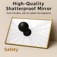 thumbnail image 5 of 2-Pack Brushed Gold Bathroom Mirror for Over Sink, 22"x30" Rectangular Wall Mirrors with Rustproof Aluminum Alloy Frame, Modern Vanity Mirror, Hangs Horizontal or Vertical, 5 of 9