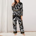 thumbnail image 2 of Sigee Not All Those Who Wander Are Lost 1 for Women’s Pajama Sets Long-Sleeved Pjs Sets for Women 2 piece Sleepwear-XX-Large, 2 of 7