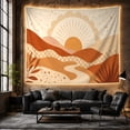 thumbnail image 6 of Sunburst Landscape With Rolling Hills Calming Rustic for Nature Enthusiasts Warm Earthy Wall Art Housewarming Gift Tapestry Wall Hanging for Bedroom and Living Room, 6 of 7