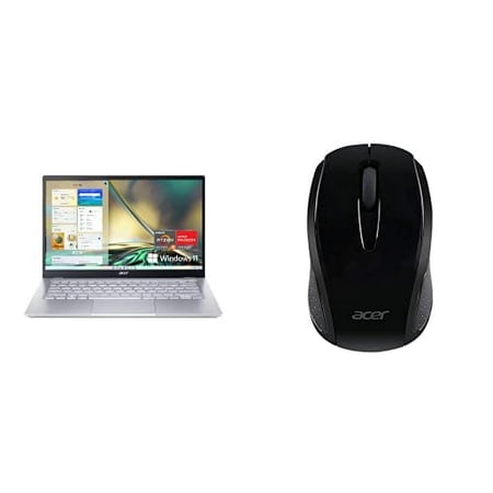 Acer Swift 3 SF314-44-R3ZM -Laptop, 14" FHD IPS, AMD Ryzen 5 5625U -Processor, 16GB LPDDR4X, 512GB SSD, Wi-Fi 6E, Windows 11 Black M501 Wireless -Mouse