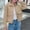 *Khaki, variant on ClodeEU Womens Cropped Jackets,Long Selve Lapel Zip Up Coat with Pockets ,Casual Fall Tops Green,Womens Plus S