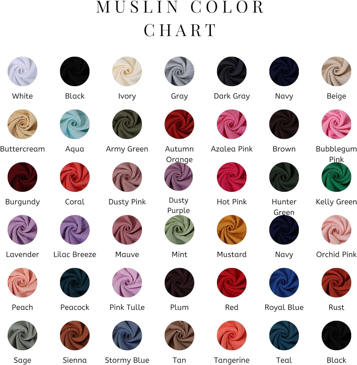 Cotton Double Gauze Muslin Fabric by The Yard - Crinkle, Swaddle, Cheesecloth - Choose From 40 Colors (Aqua)
