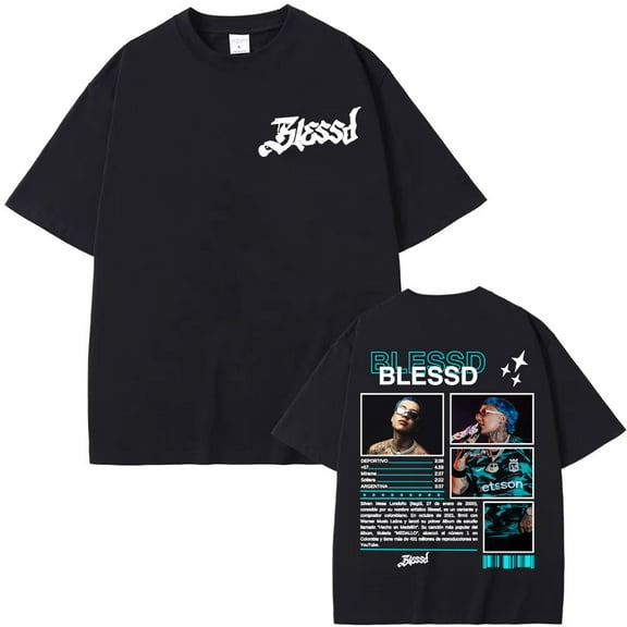 BLESSD BENDECIDO 2025 Tour Merch T-Shirt - Unisex Cotton High Quality 90s Retro Harajuku Short Sleeve, Fashion Streetwear T-shirts for Men