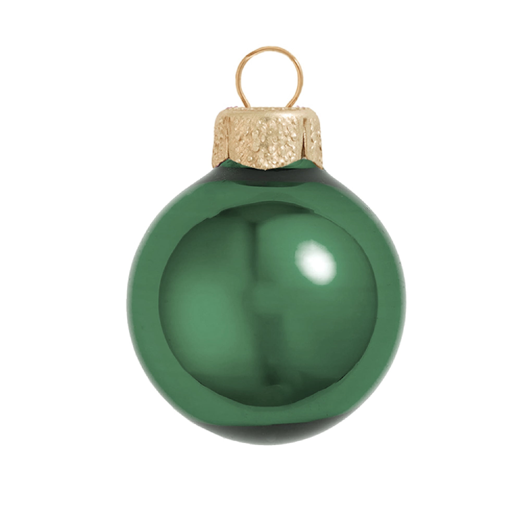 40ct Shiny Emerald Green Glass Ball Christmas Ornaments 1.5 (40mm