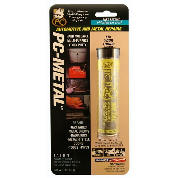 PC Products 025550 2 Oz Gray Metal Putty Epoxy
