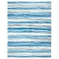 thumbnail image 2 of SAFAVIEH Rag Benton Striped Cotton Runner Rug, Ivory/Blue, 2'3" x 6', 2 of 9
