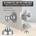 thumbnail image 4 of Tope de puerta, tope de puerta magnético, tope de puerta de acero inoxidable de níquel cepillado, protector de pared, cinta adhesiva de doble cara sin taladrar, tornillos para un montaje en, 4 of 7