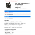 thumbnail image 2 of Blower Motor - Compatible with 2012 - 2017 Hyundai Accent 2013 2014 2015 2016, 2 of 2