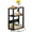 Black, variant on LEYAOYAO 3-Tier Narrow Side Table with Charging Station, Rustic Nightstand with USB Ports & Outlets for Small Spaces, Brown