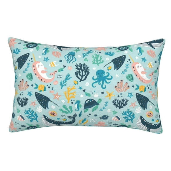 Easygdp Sea Animal for Soft Pillow Case Pillow Protectors,Perfect for Sleeping (Pillow Core Not Included)-14"x20"