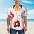 thumbnail image 4 of Bixox Men's Hawaiian Shirts Men's Donut Print Short-Sleeve Shirt-Large, 4 of 8