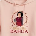 thumbnail image 3 of Disney Wish - Shes My Dahlia - Juniors Cropped Pullover Hoodie, 3 of 5