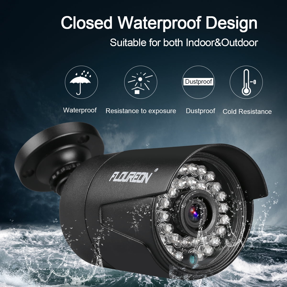FLOUREON 2000/3000TVL 1080P CCTV DVR Security Camera IR Night Version Waterproof 
