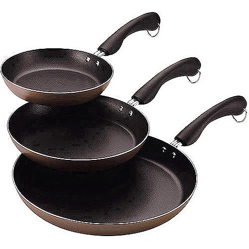 3pc Farberware Aluminum Nonstick  8″ 10″ 12″ inch Frying Pan Set Cookware New 