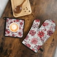 thumbnail image 5 of Pioneer Flower Kitchen Oven Mitt and Pot Holder Sets 2 Pcs for Baking, Cooking and Grilling, Heat Resistant Up To 392 °F, 5 of 7