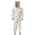 thumbnail image 2 of Matching Family Christmas Pajamas Sets Elk Antler Hooded Romper PJ's Zipper Jumpsuit Loungewear, 2 of 10