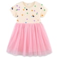 thumbnail image 1 of Vestido FreeLu con apliques de dibujos animados para niñas, algodón, verano, 5T, 1 of 7