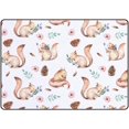 thumbnail image 2 of FREEAM Soft Foam Nursery Area Rugs Watercolor Squirrels Oak Acorns Non Slip Play Mats for Kids Boys Girls Playing Room Living Room72x48 inch, 2 of 6
