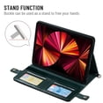 thumbnail image 5 of Case for Samsung Galaxy Tab S9 Ultra/S8 Ultra 14.6",Decase Premium Tri-Fold Protection Stand Wallet Tablet Shell Handbag With Crossbody Strap,for 14.6" Samsung Tab SM-X910/X916/X900/X906 - Deep Green, 5 of 6