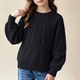 thumbnail image 5 of StSilkitty Boys Girls Pullover Sweaters Long Sleeve Crewneck Cable Knit Sweater Tops Fall Winter Warm Clothes Size 6-12, 5 of 7