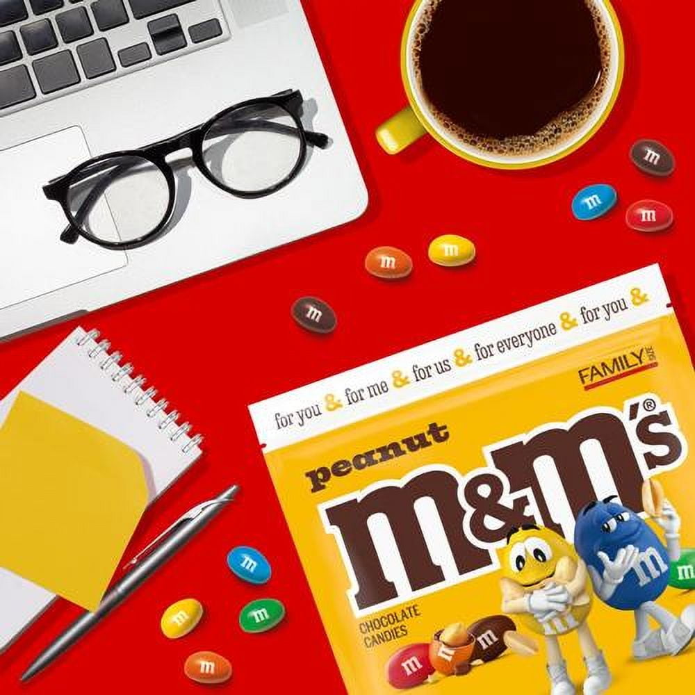 M&Ms Peanut Milk Chocolate Candy, Family Size, 18.08 Oz Resealable Bulk Bag - Pack Of 1 & Lotus Biscoff Cookie - 0.2 Oz - 1 ct