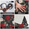 thumbnail image 2 of Rose Rugs Washable Cover Floor Rug Carpets Home Decorations for Bathroom Kitchen Bedroom Indoor 31.5x20 inch, 2 of 6