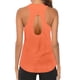 thumbnail image 3 of Prolriy - Camiseta deportiva para mujer, sin mangas, transpirable, con cuello redondo, para gimnasio, yoga, color naranja, talla L, 3 of 5