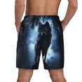 thumbnail image 3 of Sigee Night Scene of Wolves Print Mens Swim Trunks with Compression Liner Quick Dry Swim Stretch Beach Shorts with Pockets,S-3XL, 3 of 7